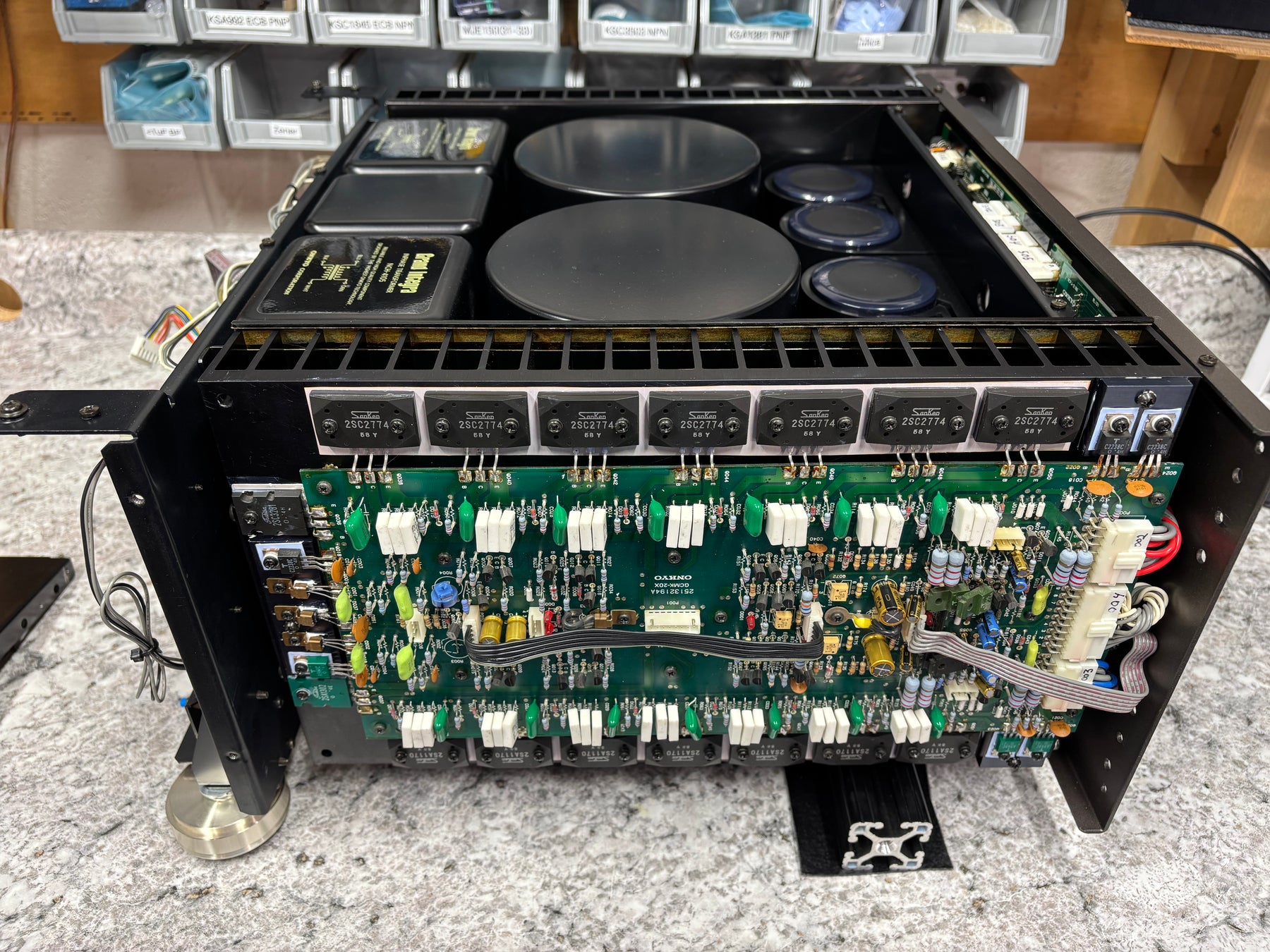 Onkyo M-510 Power Amplifier with a fresh restoration: Ultra rare, ultra heavy, and ultra beautiful