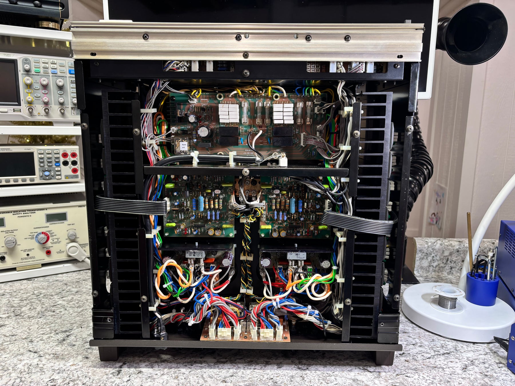 Onkyo M-510 Power Amplifier with a fresh restoration: Ultra rare, ultra heavy, and ultra beautiful