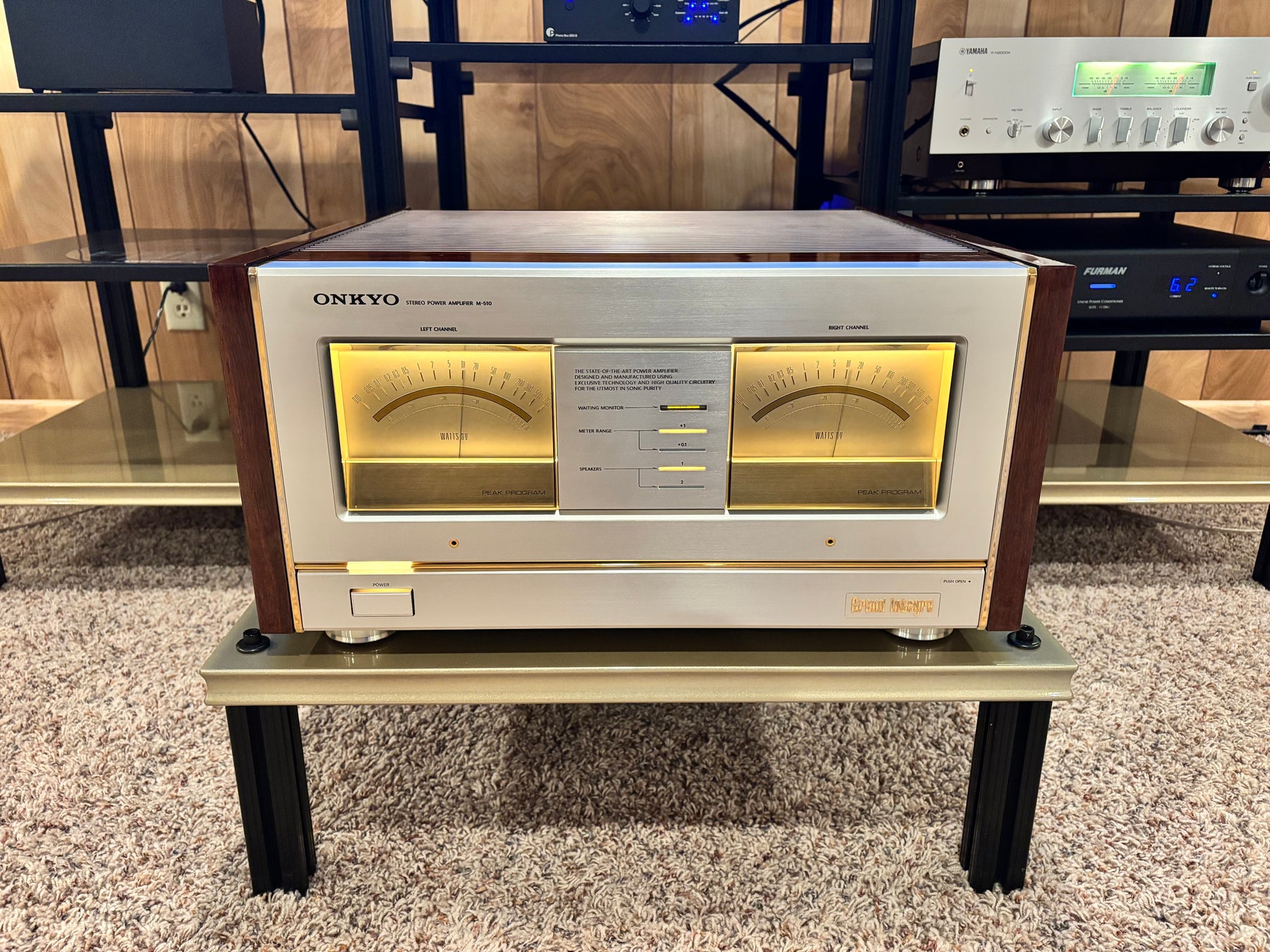 Onkyo M-510 Power Amplifier with a fresh restoration: Ultra rare, ultra heavy, and ultra beautiful