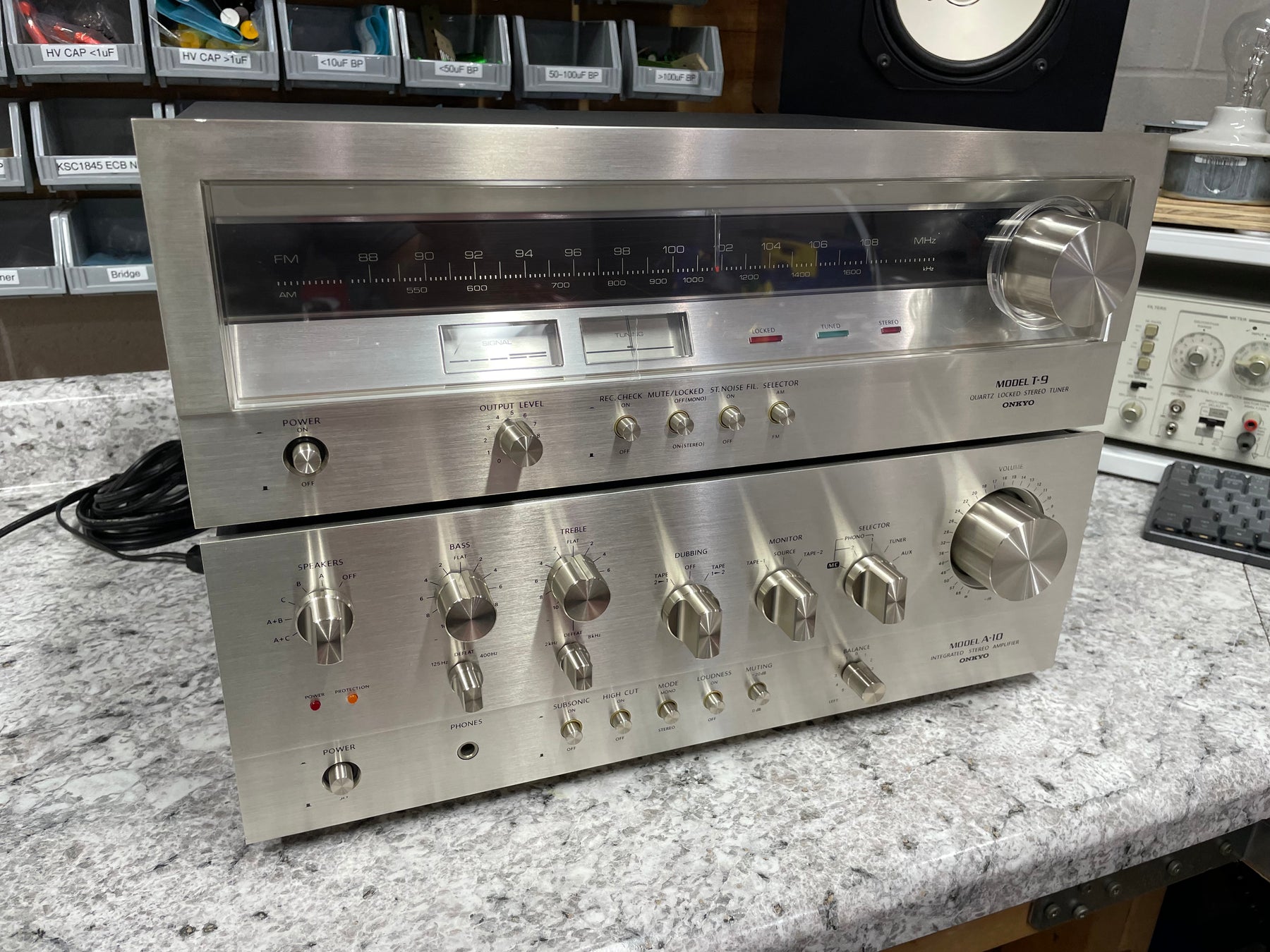 Restored Onkyo A-10 Integrated Amplifier and Matching T-9 Tuner
