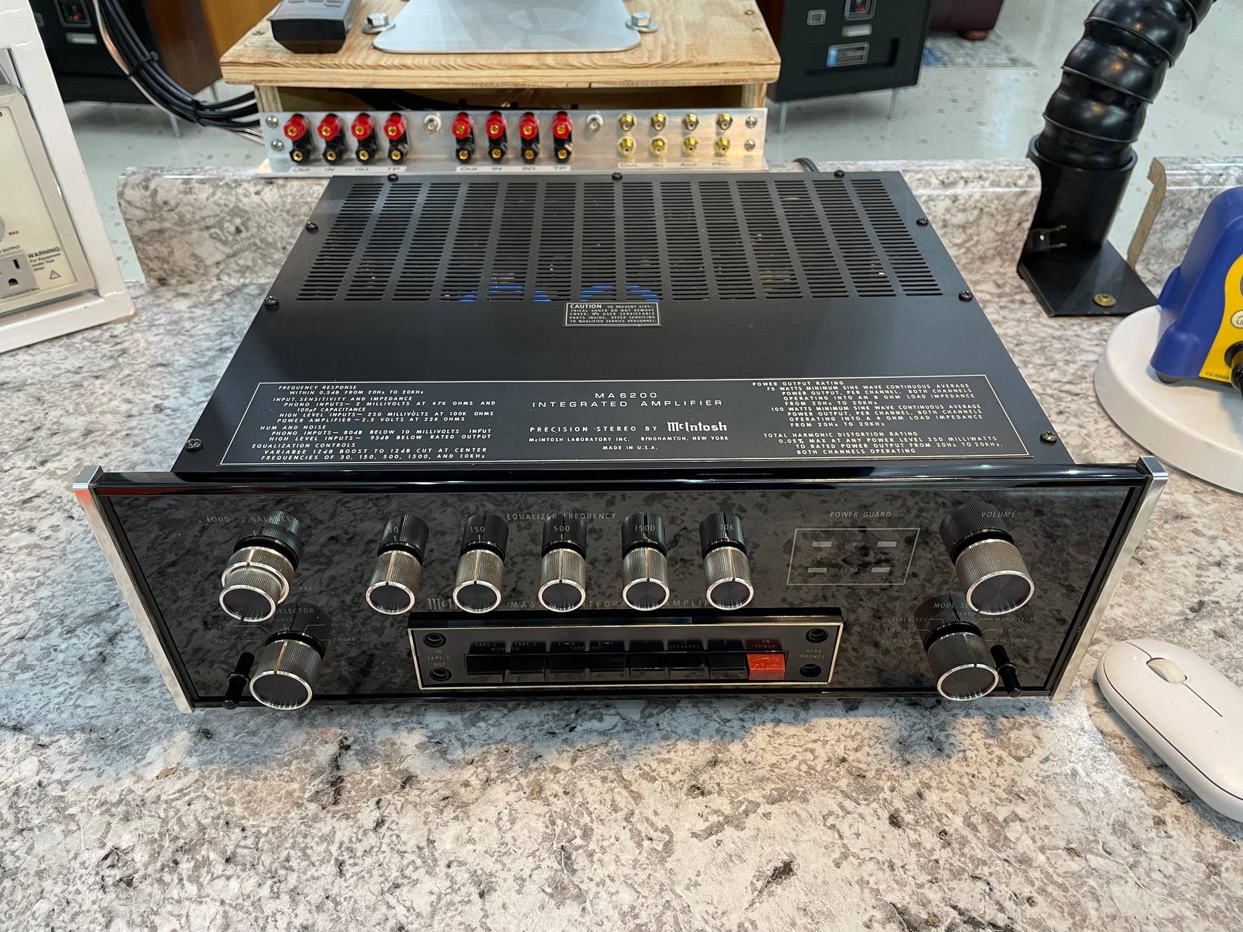 McIntosh MA6200 Integrated Amplifier and Matching MR78 Tuner.