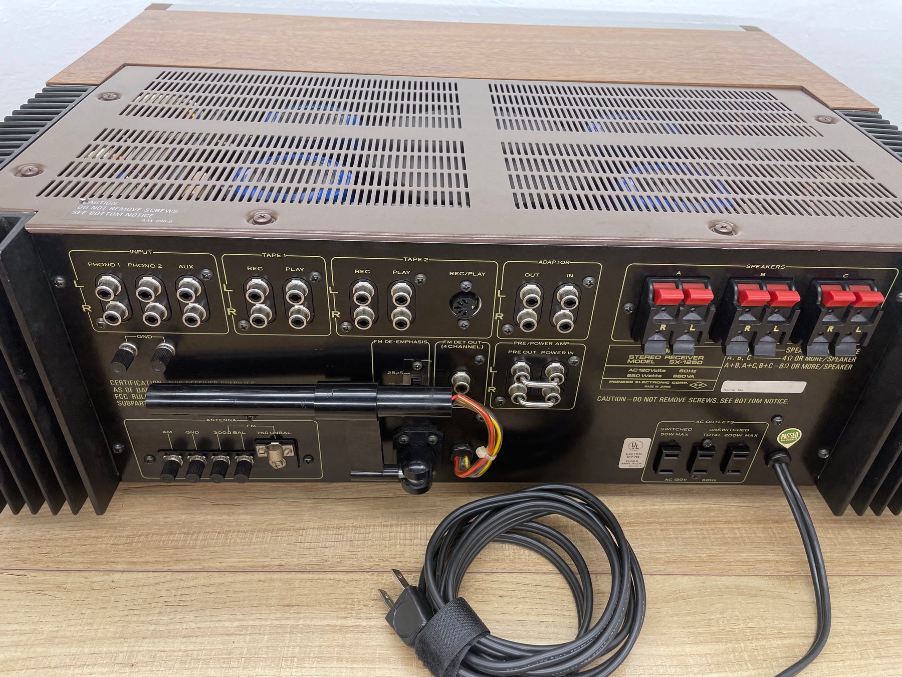 Restored Pioneer SX1250 Receiver