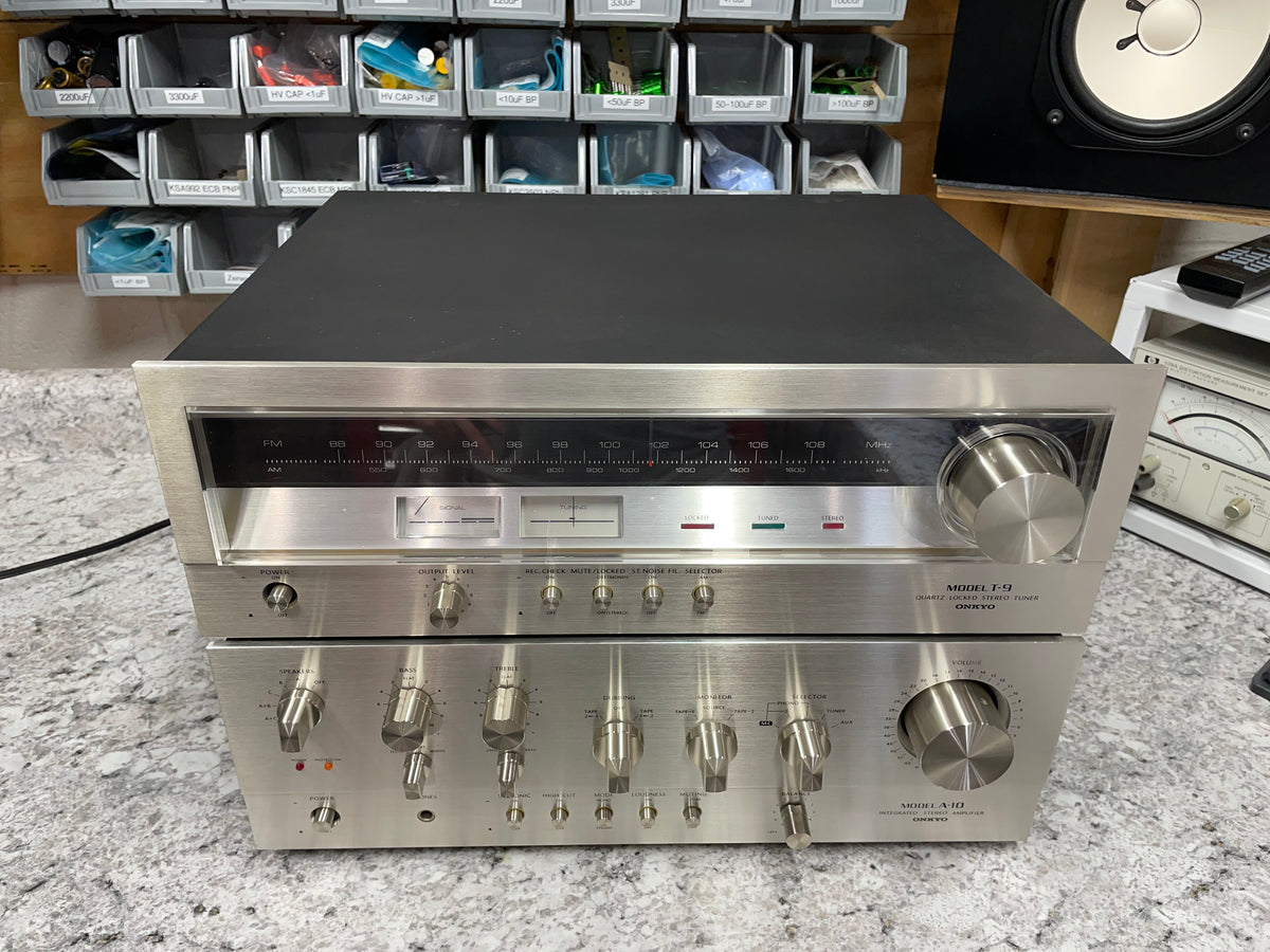 Restored Onkyo A-10 Integrated Amplifier and Matching T-9 Tuner