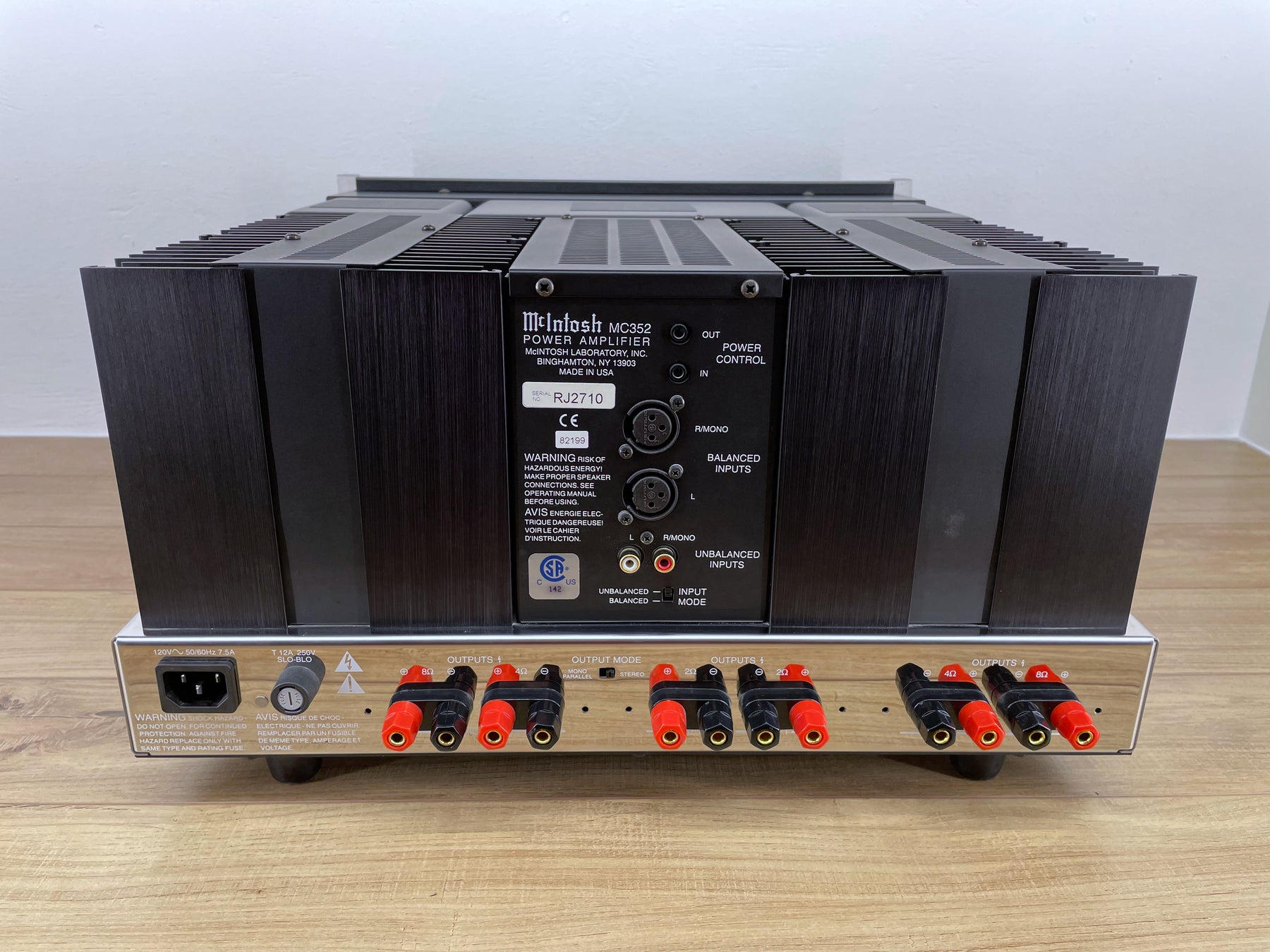 McIntosh MC352 Power Amp. LEDs installed and Serviced. Factory Packaging and Manual Included