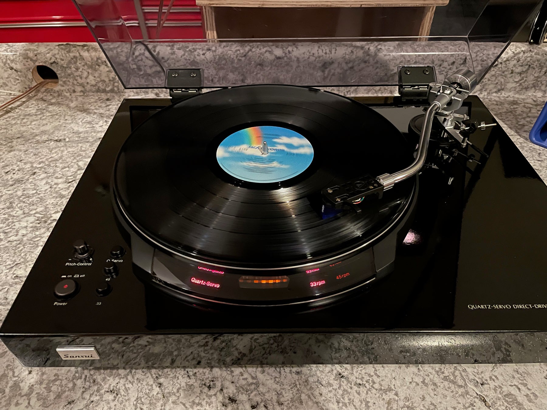 Sansui SR-929 Turntable. Restored and Recapped with New Cardas Wire & Ortofon Cart.